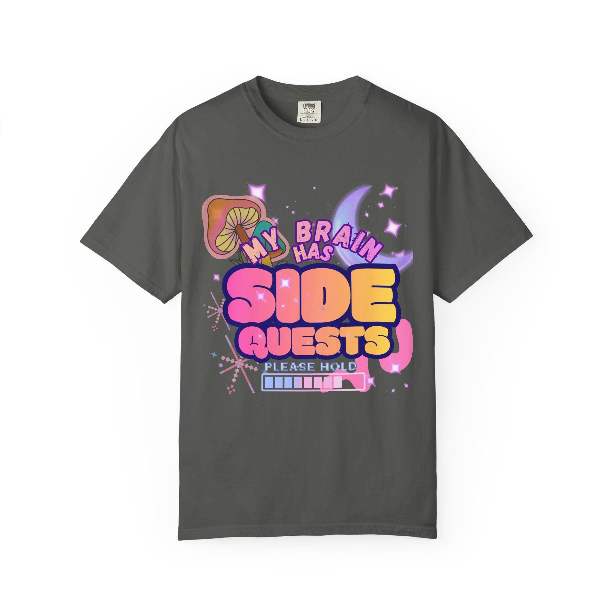 My Brain Has Side Quests Shirt | Retro Gamer ADHD Humor Tee