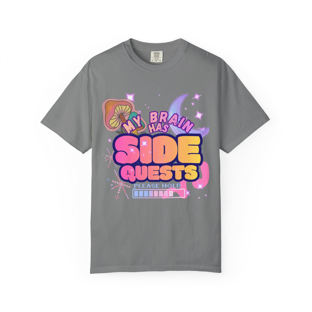 My Brain Has Side Quests Shirt | Retro Gamer ADHD Humor Tee