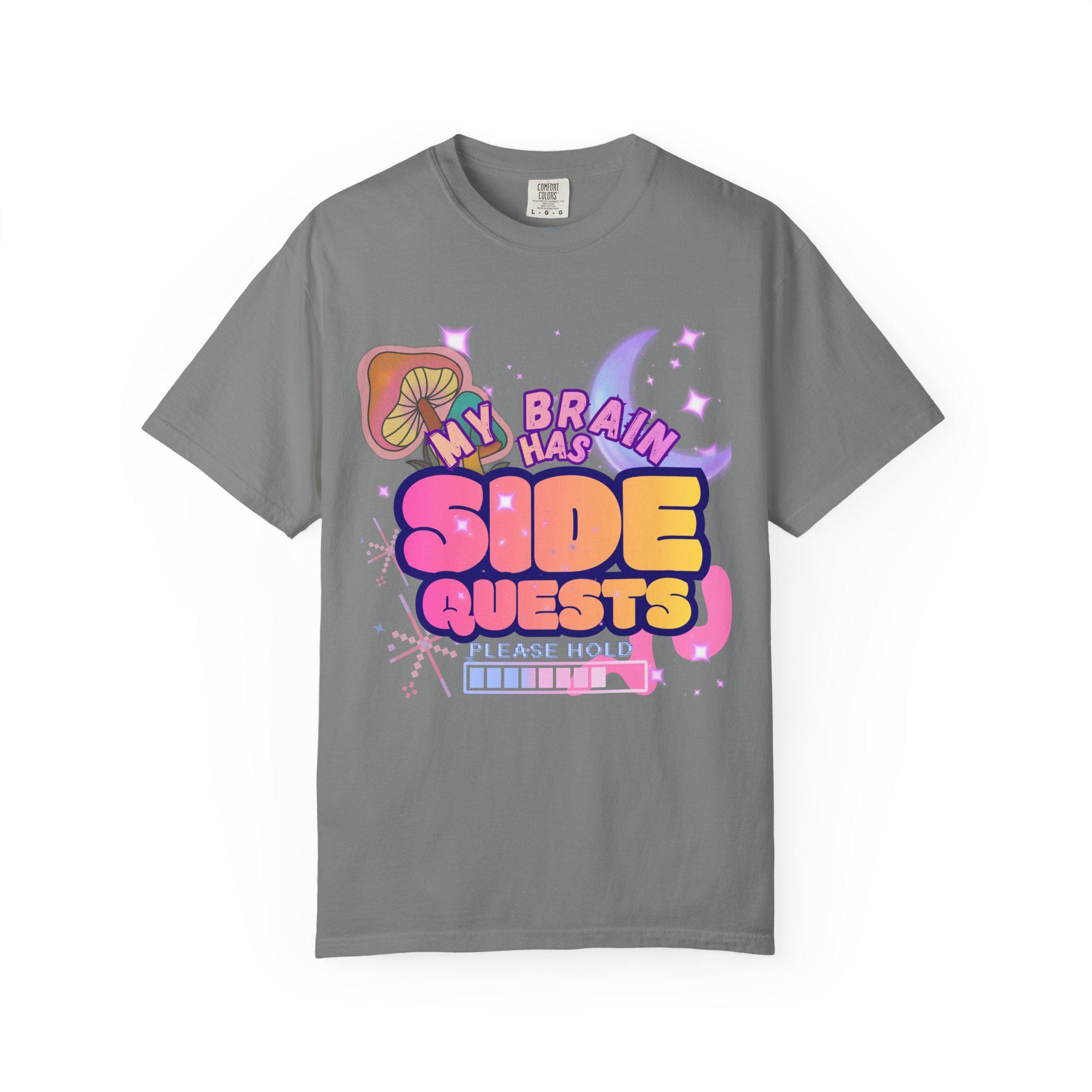My Brain Has Side Quests Shirt | Retro Gamer ADHD Humor Tee
