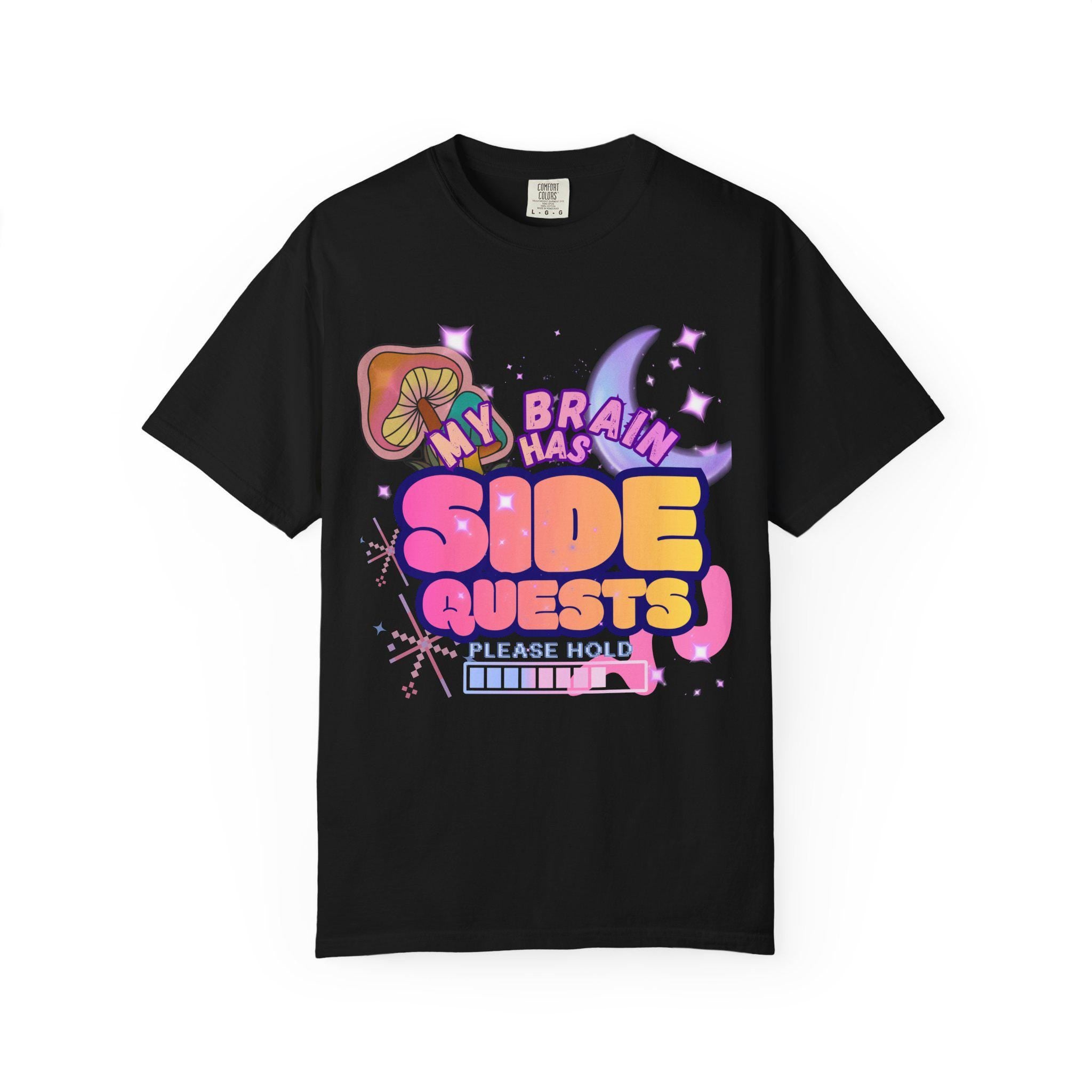 My Brain Has Side Quests Shirt | Retro Gamer ADHD Humor Tee