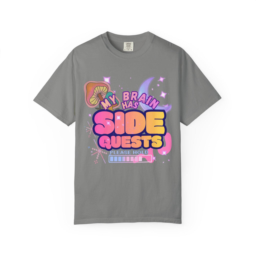 My Brain Has Side Quests Shirt | Retro Gamer ADHD Humor Tee